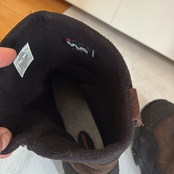 Merrell Fullbench Thinsulate Side Zip Tactical boots in brown suede and black. - Picture 10 of 10